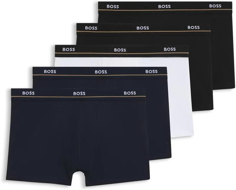 BOSS ▫️ Boxer Trunk 5p Essential para homem (Conjunto de 5)