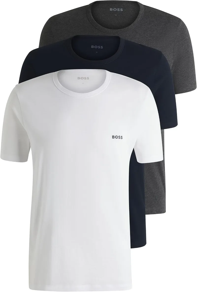 HUGO BOSS ▫️ Camiseta BOSS RN 3P Classic, Open Miscellaneous 961, M para homem