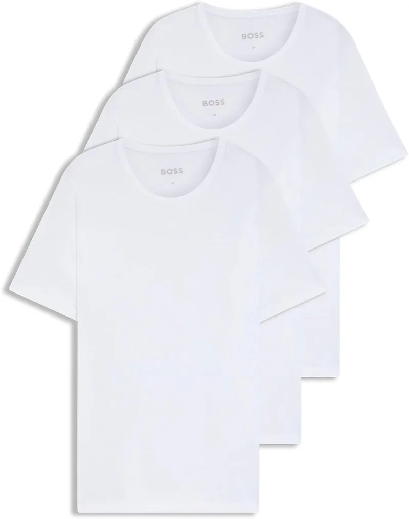 BOSS ▫️ Tshirt RN 3p Classic 10243514 01 T-Shirt para homem (Conjunto de 3)