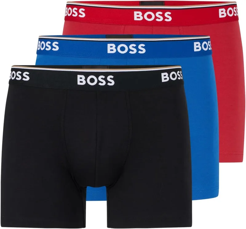 BOSS ▫️ Boxerbr 3p One 10272529 01 Cueca Boxer Masculina Revisão (Embalagem de 3)