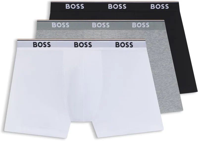 BOSS ▫️ Cuecas Boxer para homem (pack de 3)