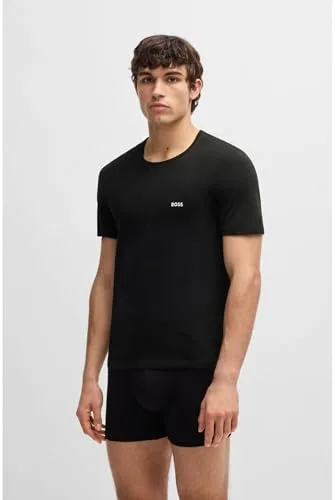 BOSS ▫️ T-shirt RN 3p Classic 10243514 01 Camiseta de homem (Conjunto de 3) 2