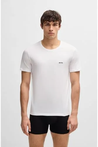 BOSS ▫️ T-shirt RN 3p Classic 10243514 01 Camiseta de homem (Conjunto de 3) 4