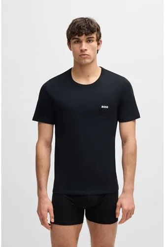 BOSS ▫️ T-shirt RN 3p Classic 10243514 01 Camiseta de homem (Conjunto de 3) 5