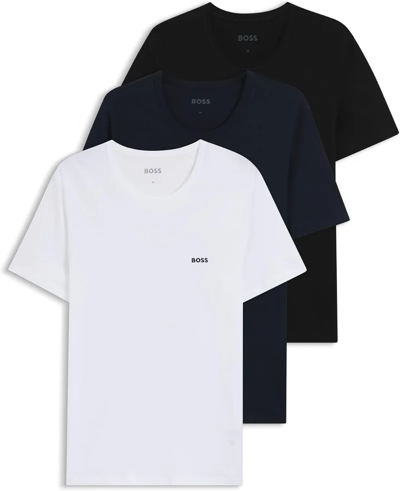 BOSS ▫️ T-shirt RN 3p Classic 10243514 01 Camiseta de homem (Conjunto de 3)