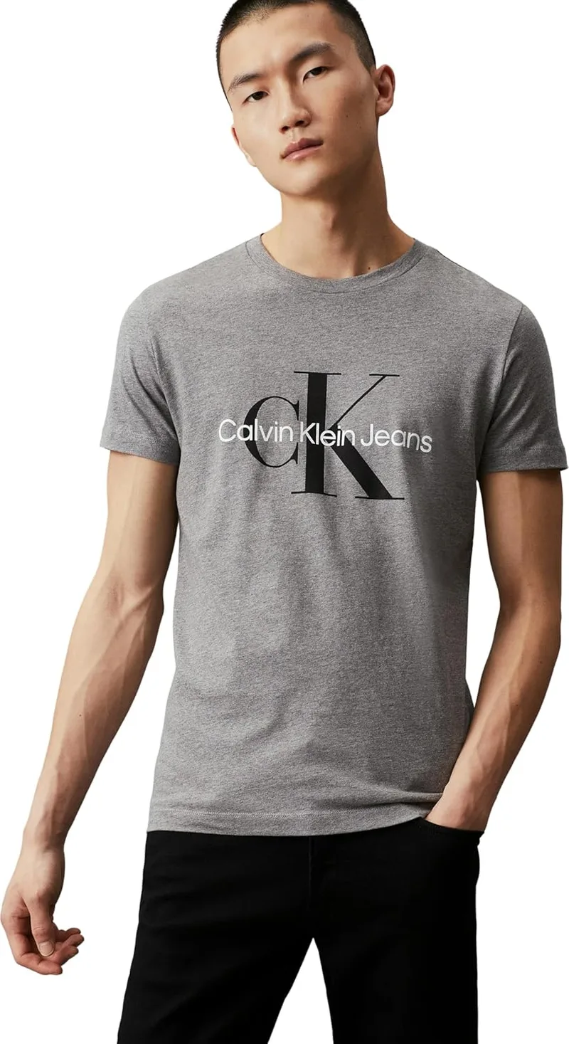 Calvin Klein Jeans ▫️ Camisola de manga curta Calvin Klein para homem Core Monologo Slim Fit