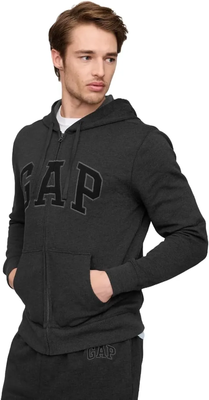 Gap ▫️ Casaco com capuz Heritage Logo Full Zip Hoodie para homem