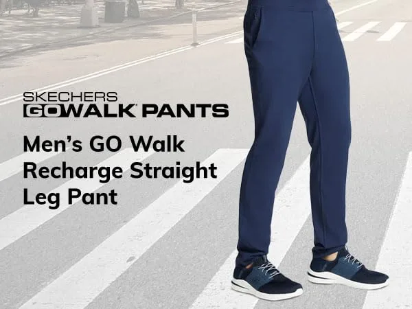 Skechers ▫️ Calças Go Walk Recharge de perna reta para homem 6