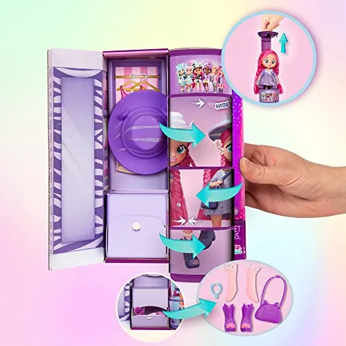 BFF BY CRY BABIES ▫️ BFF BY BEBÉS LLORONES Bebés Llorones Katie | Boneca colecionável na moda com cabelo comprido, roupa de tecido e 9 acessórios - Brinquedo ideal para meninas e meninos com mais de 5 anos 2