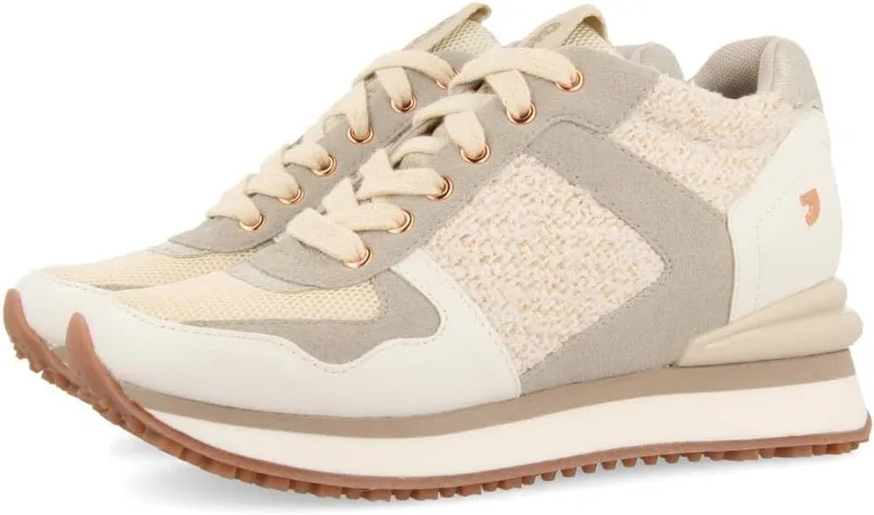 GIOSEPPO ▫️ Ténis Off-White Monocolor com Cunha Interna para Mulher lellig