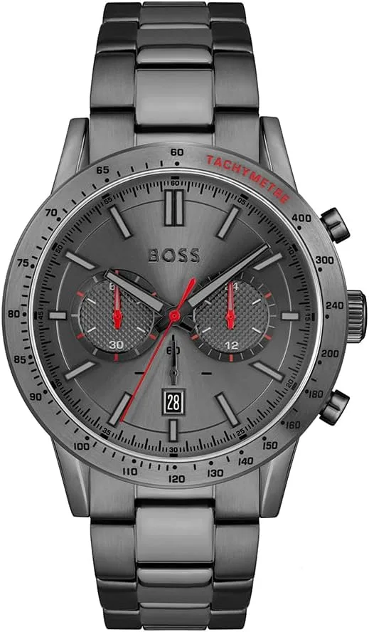 Relógio cronógrafo de quartzo BOSS para homem Coleção Allure com bracelete em aço inoxidável Cinzento - 1513924