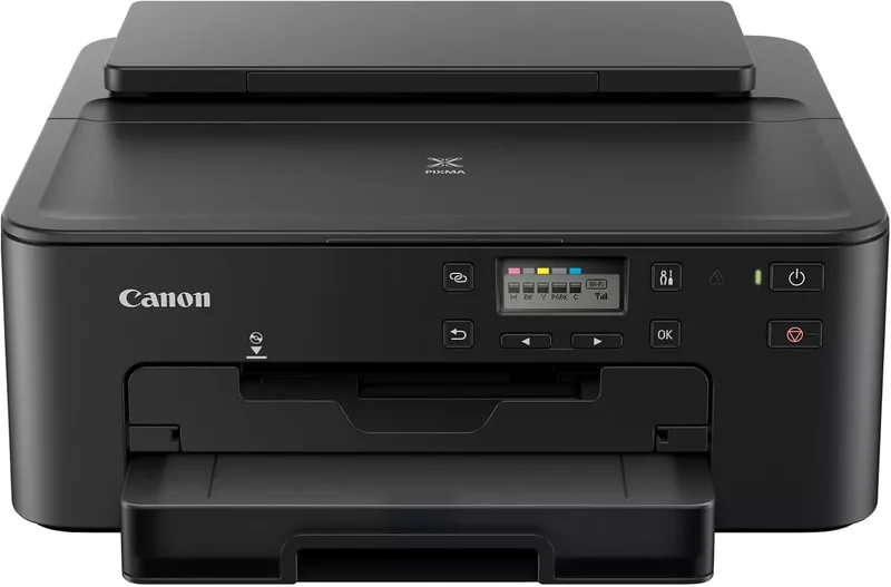 Canon ▫️ Pixma TS705a Impressora compacta, sistema de jato de tinta, impressão, Wi-Fi, conectividade sem fios, cartuchos XL, capacidade para 350 folhas, impressão frente e verso automática, preta, sem scanner