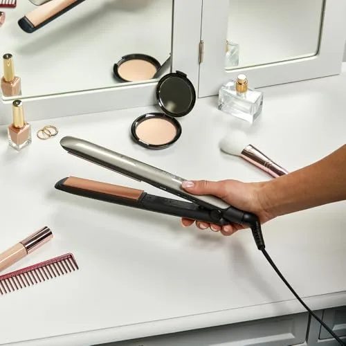 Remington ▫️ Alisador de cabelo com ecrã digital, 160-230 °C, sensor de proteção contra o calor para reduzir os danos capilares, revestimento cerâmico com queratina e óleo de amêndoa «Keratin Therapy», S8593 5