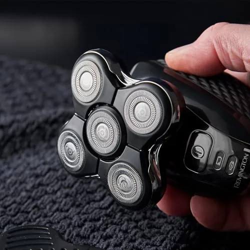 Remington ▫️ Máquina de barbear para homem com 5 cabeças: barbear em 2 min. Série Ultimate RX5, barbear até 0,2 mm, autonomia de 50 min, resistente à água, lâminas flexíveis, bolsa de viagem XR1501 6
