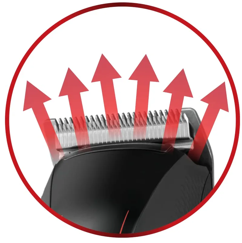 Remington ▫️ Máquina de cortar cabelo Easy Fade Pro, máquina de cortar cabelo com fio e sem fios, lâminas em aço de qualidade japonesa, 10 pentes de degradê e 9 pentes fixos, autonomia de 120 minutos, indicador LED - HC550 3