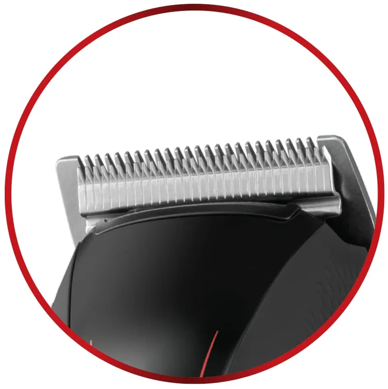 Remington ▫️ Máquina de cortar cabelo Easy Fade Pro, máquina de cortar cabelo com fio e sem fios, lâminas em aço de qualidade japonesa, 10 pentes de degradê e 9 pentes fixos, autonomia de 120 minutos, indicador LED - HC550 4