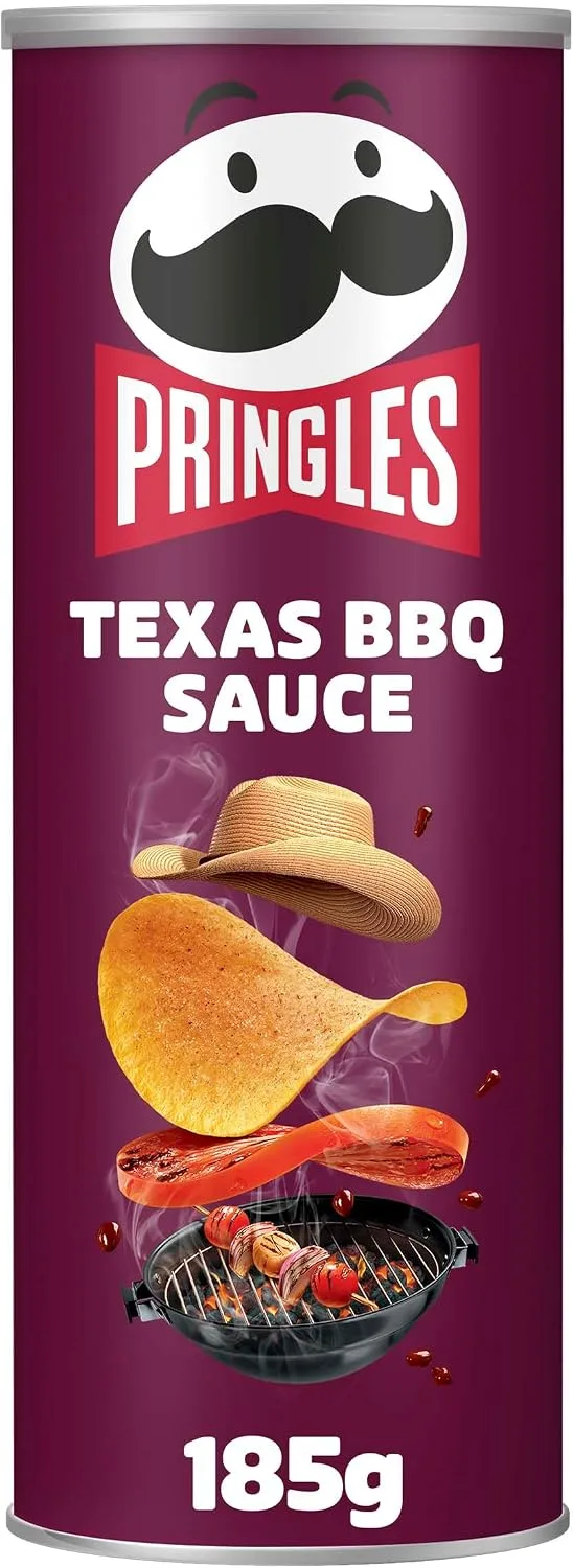 Pringles ▫️ BBQ – Petisco Salgado com Sabor a Churrasco 185 g