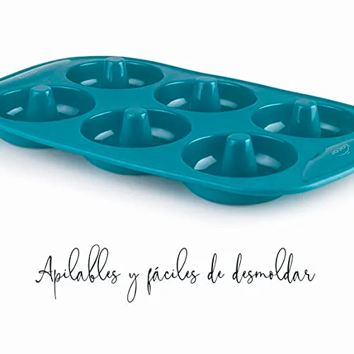 LACOR ▫️ 68760 - Formas para pastelaria Platinum, forma para donuts, forma de silicone 5