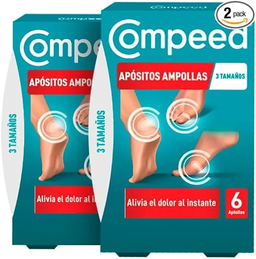 Compeed ▫️ Ampollas Sortido, Pensos Hidrocoloides para os Pés, Embalagem de 2 x 6 unidades | Alívio da dor, contra escoriações, formato sortido, uso diário, proteção duradoura