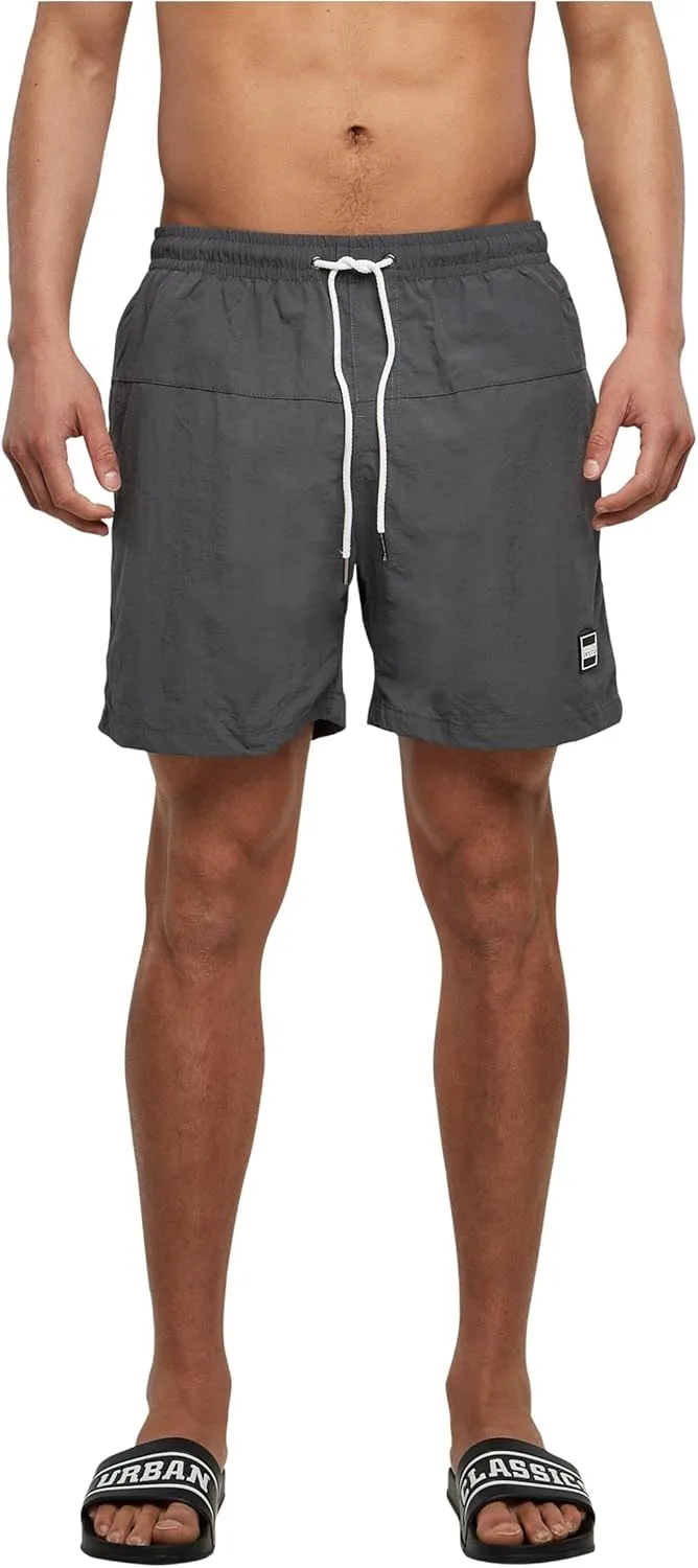 Urban Classics ▫️ Calções de banho para homem Block Swim Shorts, Calções de banho para homem, de secagem rápida, disponíveis em várias cores, tamanhos XS-5XL