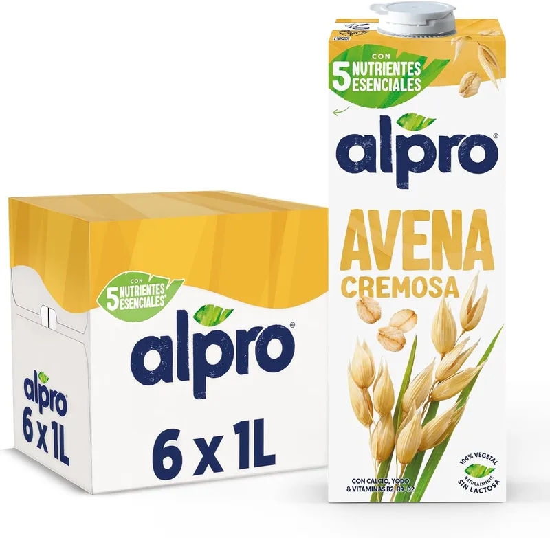 Alpro ▫️ Bebida Vegetal de Aveia - Embalagem de 6 x 1 L