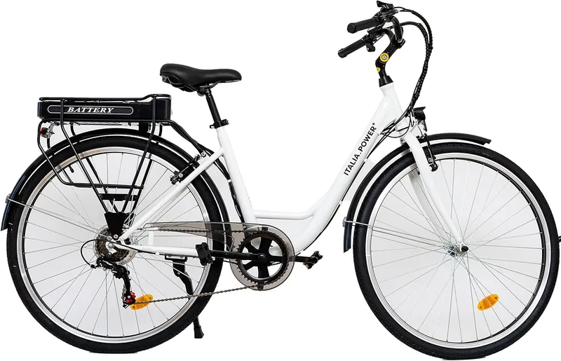 Italia Power ▫️ Off Grid, E-Bike Quantum, E-Bike Monotubo, Unisexo, Adulto, Branco, M