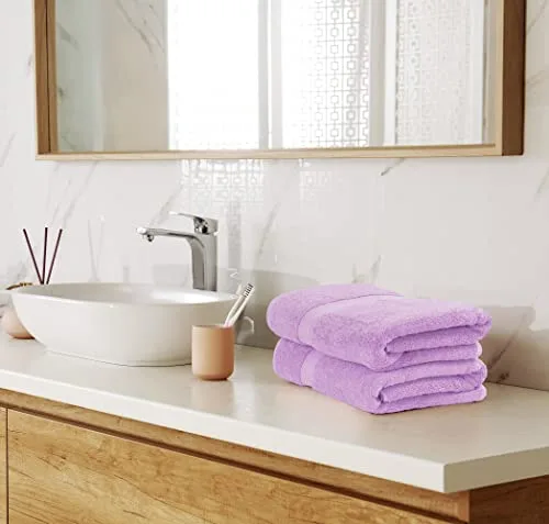 Utopia Towels ▫️ Conjunto de toalhas premium de 8 peças; 2 toalhas de banho, 2 toalhas de mão e 4 toalhinhas - Algodão - Qualidade de hotel, supermacias e altamente absorventes (lavanda) 6