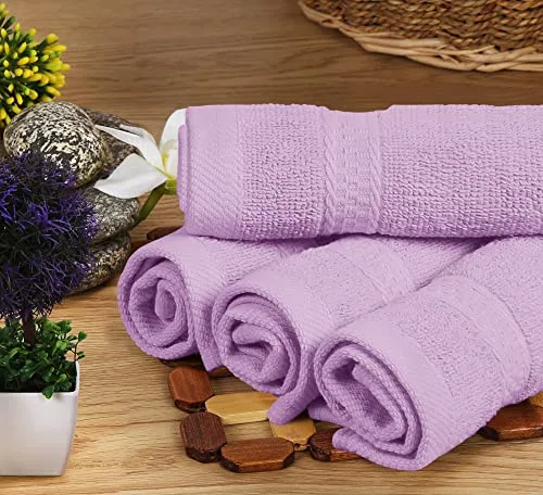 Utopia Towels ▫️ Conjunto de toalhas premium de 8 peças; 2 toalhas de banho, 2 toalhas de mão e 4 toalhinhas - Algodão - Qualidade de hotel, supermacias e altamente absorventes (lavanda) 7