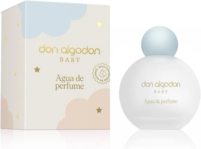 DON ALGODON ▫️ Baby Água de Perfume Algodão Eau de Parfum, adequada para recém-nascidos, 93% natural, vegana, com agentes hidratantes. 1 unidade, 100 ml