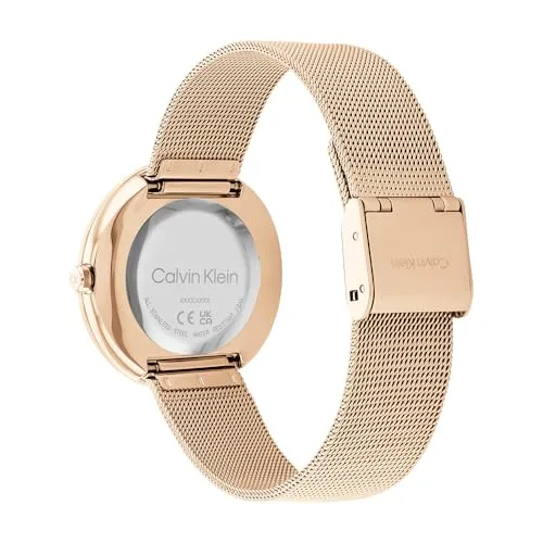Calvin Klein ▫️ Relógio analógico para mulher da coleção Twisted Bezel, com bracelete em aço inoxidável 3