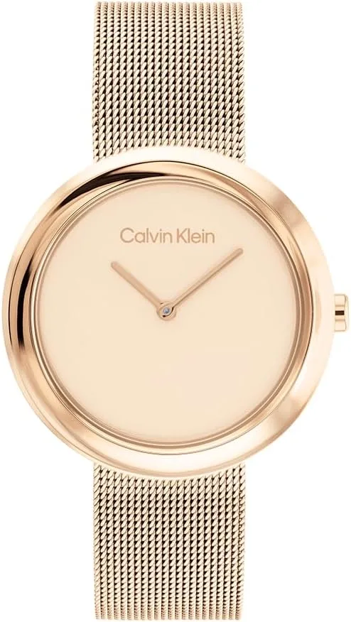 Calvin Klein ▫️ Relógio analógico para mulher da coleção Twisted Bezel, com bracelete em aço inoxidável