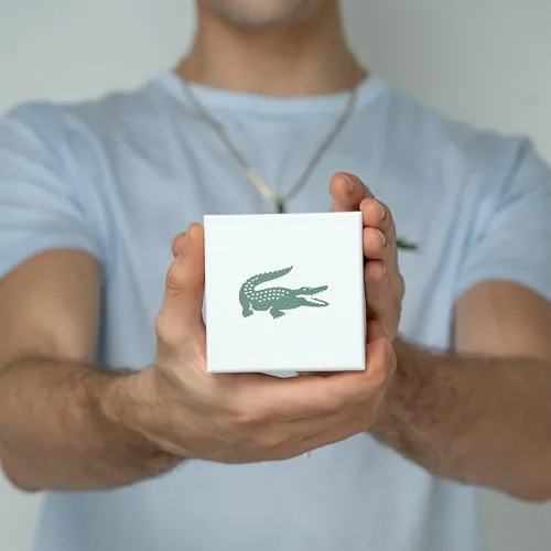 Lacoste ▫️ Relógio analógico de quartzo para homem, coleção NEOCROC, com bracelete em silicone preto - 2011185 6