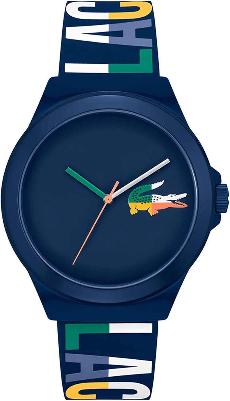 Relógio de Quartzo Analógico Lacoste para Homem Coleção NEOCROC com Bracelete em Silicone Azul Marinho - 2011184