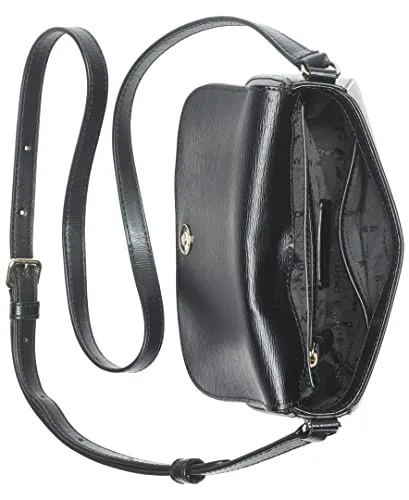 DKNY ▫️ Bryant Saddle - Mala para mulher, cor preta/dourada, tamanho único, Preto/Dourado, tamanho único 2