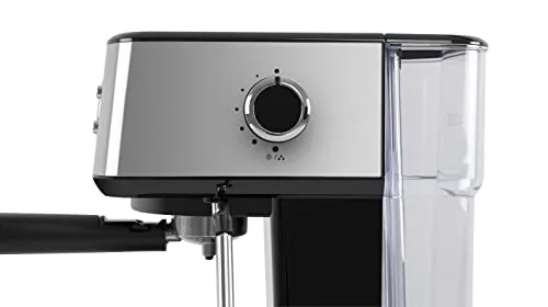 Orbegozo ▫️ EX 5500 - Máquina de café expresso e cappuccino, 20 bar de pressão, termómetro, depósito removível de 1,5 L, vaporizador, 1100 W, aço inoxidável 4