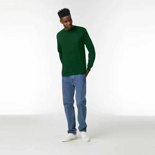 Gildan ▫️ Camisola de manga comprida em Ultra Cotton, modelo G2400, camisola para homem (pacote de 10) 3