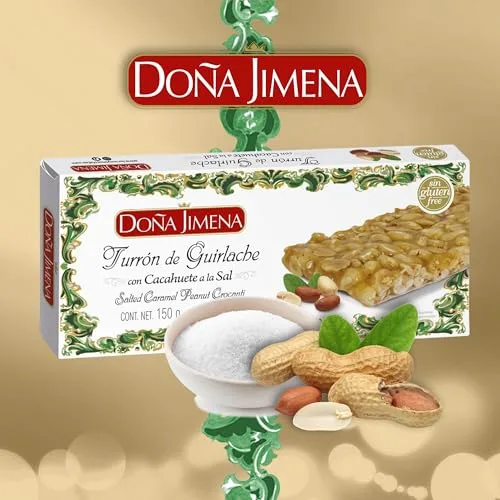 Doña Jimena ▫️ Turrón Guirlache de Amendoim com Mel, Sem Glúten, 150 g 5