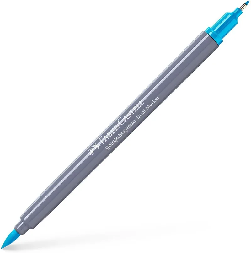Faber-Castell ▫️ Faber-Castel 164645 - Goldfaber Aqua Dual Marker - Azul Manganês (245)