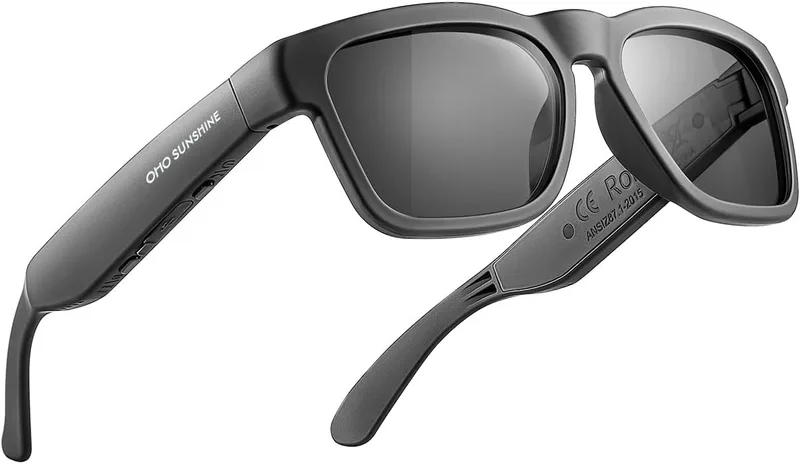 OhO sunshine ▫️ Óculos de sol com áudio à prova de água, óculos de sol Bluetooth modernos para ouvir música e fazer chamadas telefónicas, lentes polarizadas UV400