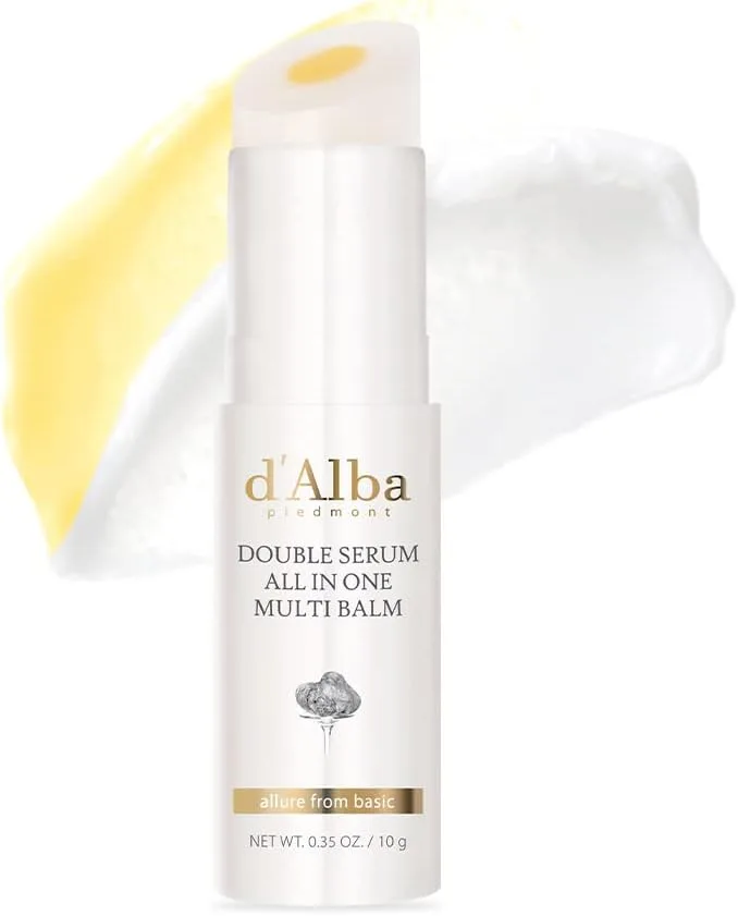 d'alba Piedmont ▫️ d'alba Double Serum Multi Balm com Trufas Brancas Italianas, tudo-em-um, cuidados da pele vegan, tratamento 3 em 1, bálsamo de tratamento de rugas, skicare coreano