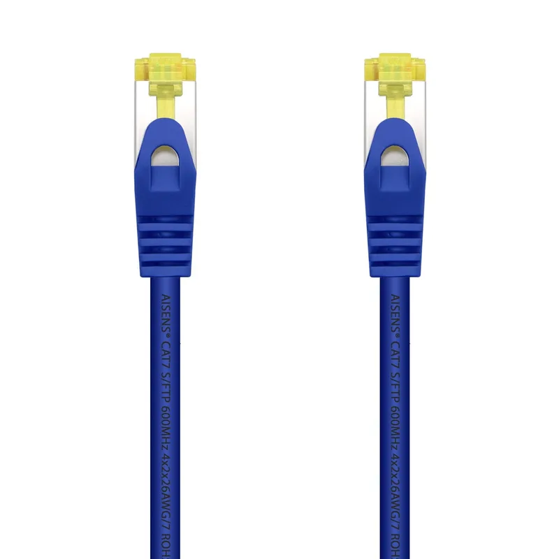 AISENS ▫️ A146-0478 Cabo de rede RJ45 LSZH Cat. 7 600 MHz S/FTP PIMF AWG26, azul, 1,0 m