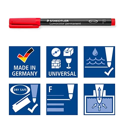 STAEDTLER ▫️ Lumocolor 318 Marcadores permanentes – 8 cores, 0,6 mm 6