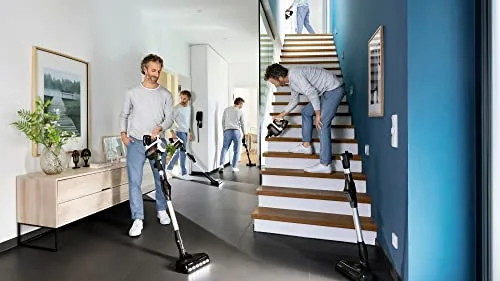 Bosch ▫️ Unlimited 7 BSS711W - Aspirador de mão sem fios e sem saco, bateria de substituição, tubo dobrável, filtro higiénico, 10 anos de garantia do motor, bocal XXL para estofos, iluminação 5