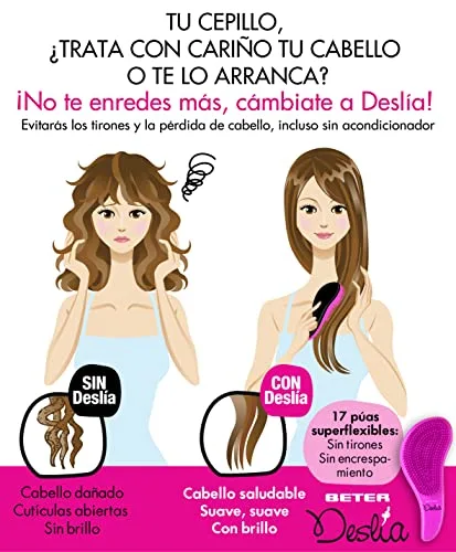 Beter ▫️ Deslia Mini escova desembaraçante para crianças_Tamanho de viagem_ Desembaraça o cabelo sem puxar 2