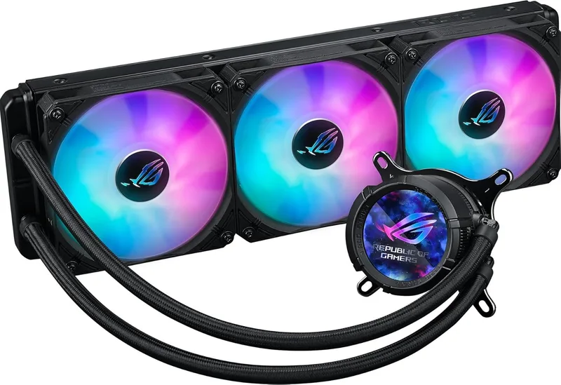 ASUS ▫️ ROG Strix LC III 360 ARGB LCD - Sistema de arrefecimento líquido para CPU tudo-em-um com ecrã LCD IPS de 2,1", bomba Asetek Gen7 v2 e ventoinhas ROG ARGB