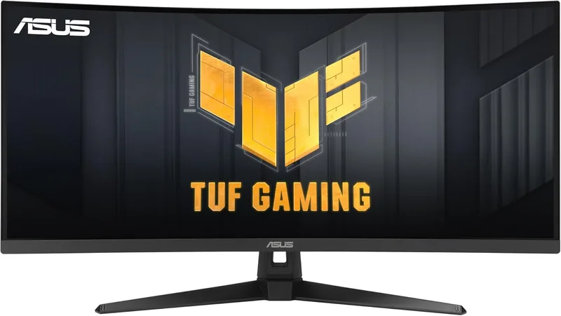 ASUS ▫️ TUF Gaming VG34VQ3B - Monitor para jogos WQHD (3440x1440) de 34 polegadas, curvo, 180 Hz, sincronização ELMB, FreeSync Premium, 1 ms MPRT, 90% DCI-P3, DisplayWidget Center