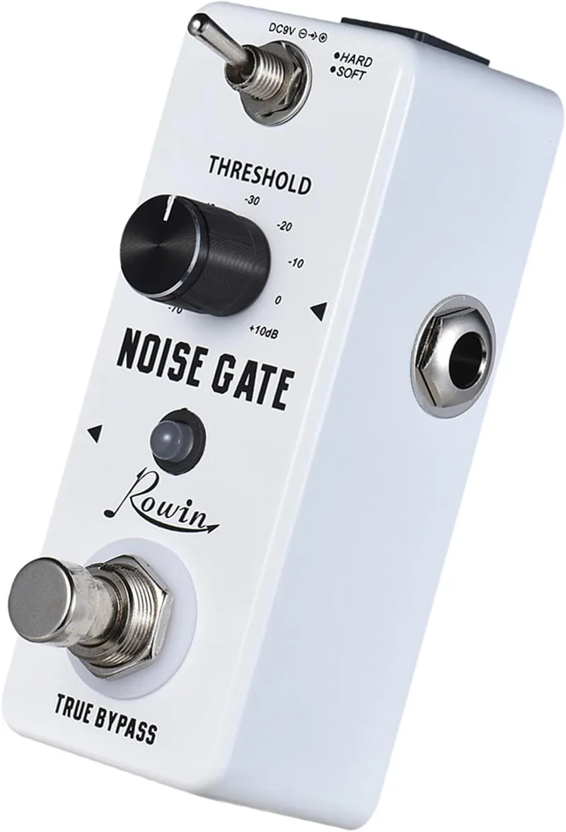 Btuty ▫️ Pedal de efeito de guitarra Noise Gate Pedal de redução de ruído 2 modos True Bypass