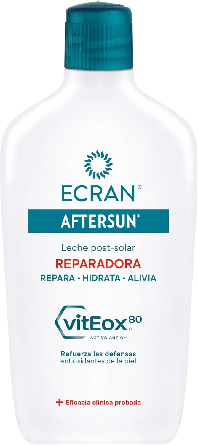 Ecran ▫️ Leite Pós-Solar Reparador para todos os tipos de pele, hidrata, acalma, alivia e repara, textura leve e de rápida absorção, fórmula com VitEox 80 - 400 ml