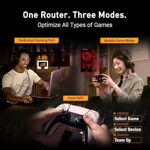 ASUS ▫️ TUF Gaming BE6500 - Router Wi-Fi 7 de banda dupla 6