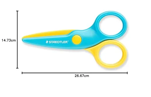 STAEDTLER ▫️ 965 40 BK Noris Junior - Tesoura de segurança para destros a partir dos 3 anos, 10 cm (embalagem de 1) 5